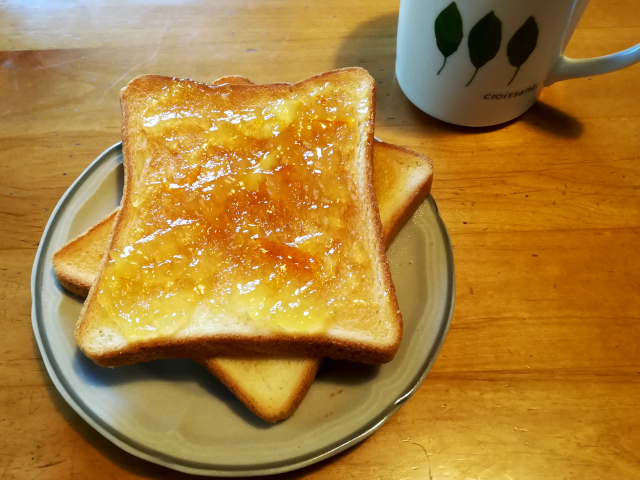 単身赴任の料理　トースト