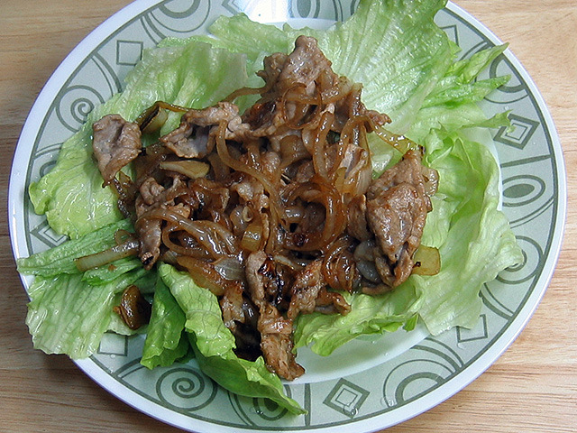 単身赴任の料理　豚肉・生姜焼き