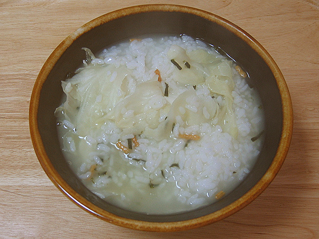 単身赴任の料理　お茶漬け海苔おじゃ