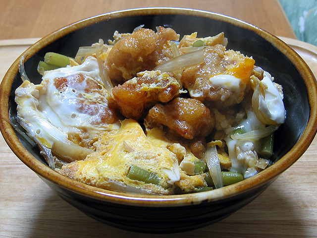 単身赴任の料理　鶏から揚げ丼